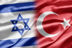 Drapeaux d'Israel et de Turquie