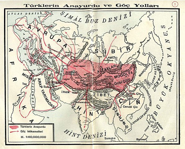 Le foyer originel des turcs et les migrations (Türklerin Anayurdu ve Göç Yolları) 